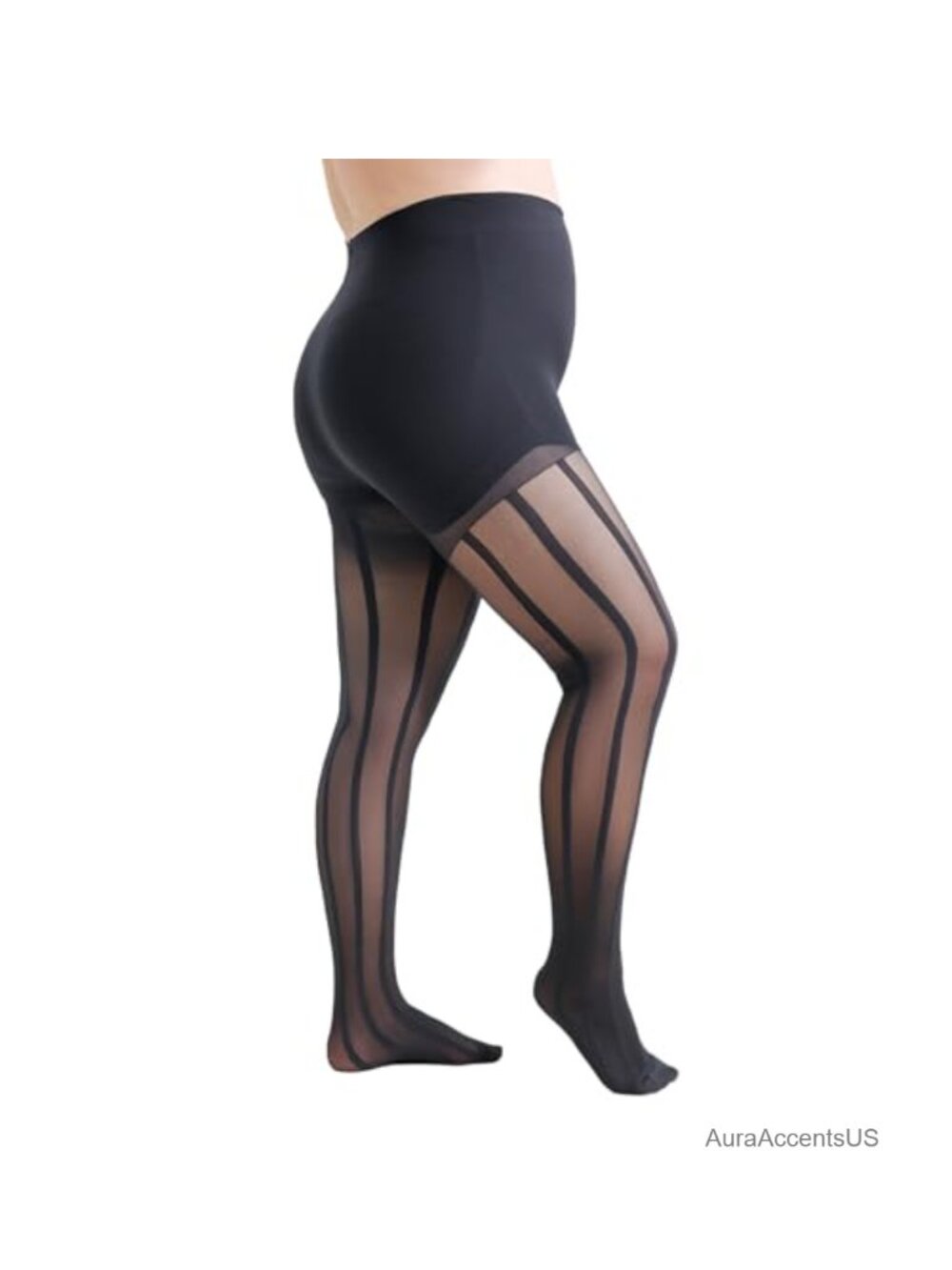 Plus Size Sheer Tights for Women, 20D Ultra Thin High Waist Pantyhose